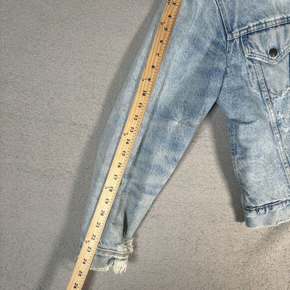 Vintage Levi’s Type 3 Trucker Jacket Sherpa Lined Distressed Size 40 Grunge - Picture 15 of 16